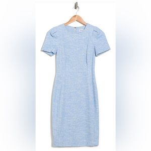 Calvin Klein short sleeve tweed sheath dress size 14
